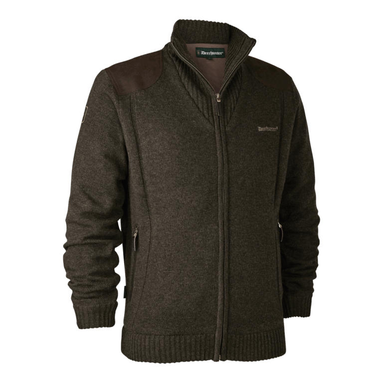 Deerhunter Carlisle Strik Cardigan med stormliner Dark Elm S