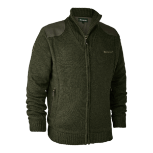 Deerhunter Carlisle Strik Cardigan med stormliner Green Melange M