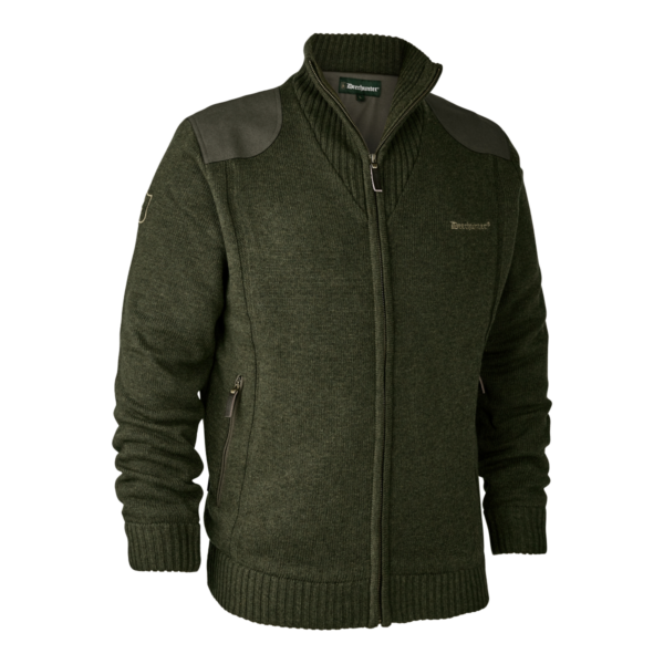 Deerhunter Carlisle Strik Cardigan med stormliner Green Melange M