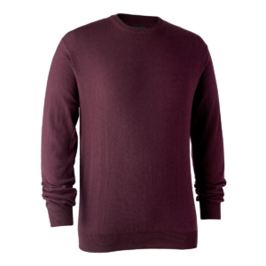 Deerhunter Kingston Strik med rund hals Burgundy S