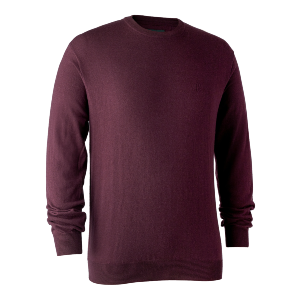 Deerhunter Kingston Strik med rund hals Burgundy S