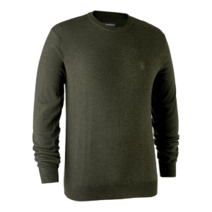 Deerhunter Kingston Strik med rund hals Green Melange XL