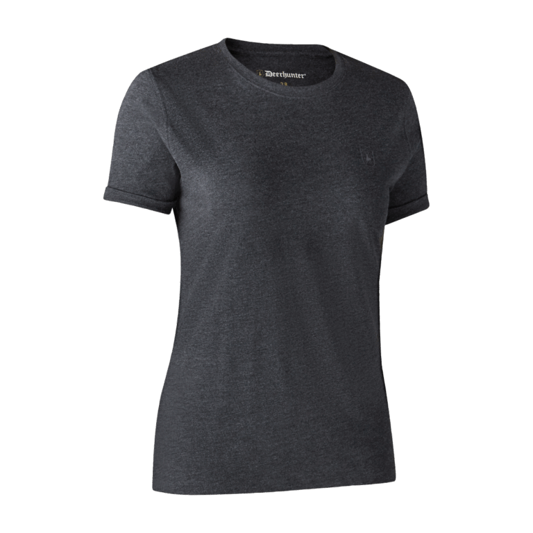 Deerhunter Ladies Basis 2-pak T-shirt Brown Leaf Melange 44