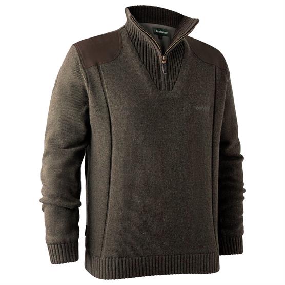 Deerhunter Mens Carlisle Knit with stormliner, Dark Elm