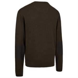 Deerhunter Mens Harrington O-Neck Knit, Brown Melange