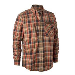 Deerhunter Mens Hektor Shirt, Orange Check