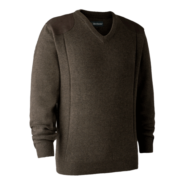 Deerhunter Sheffield Strik med V-hals Dark Elm XL