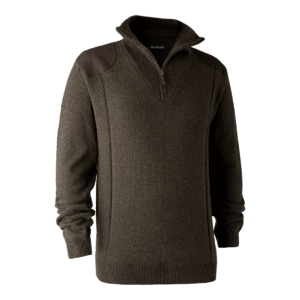 Deerhunter Sheffield Strik med lynlås hals Dark Elm XL