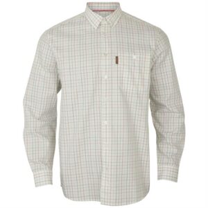 Härkila Allerston L/S Shirt Mens, Bloodstone Red / White