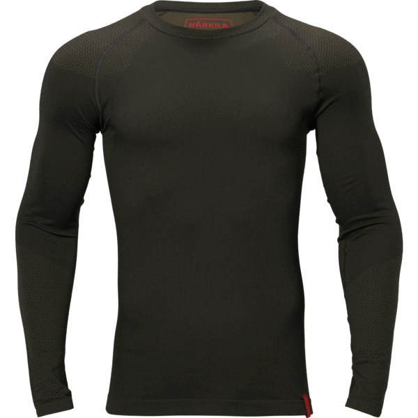 Härkila Base active L/S rund hals Dark willow green XL/XXL