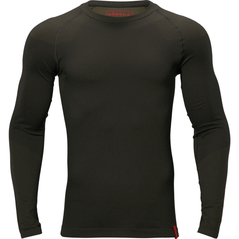 Härkila Base active L/S rund hals Dark willow green XS/S