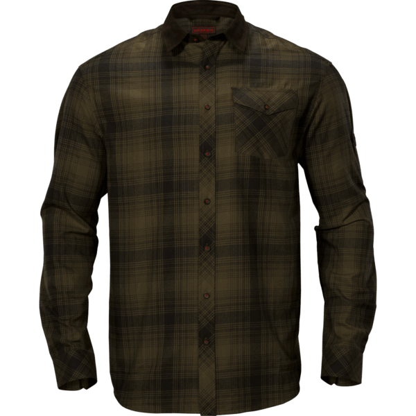 Härkila Driven Hunt flannel skjorte Olive green check 4XL