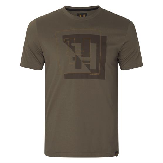 Härkila H-logo S/S T-Shirt Mens, Major Brown
