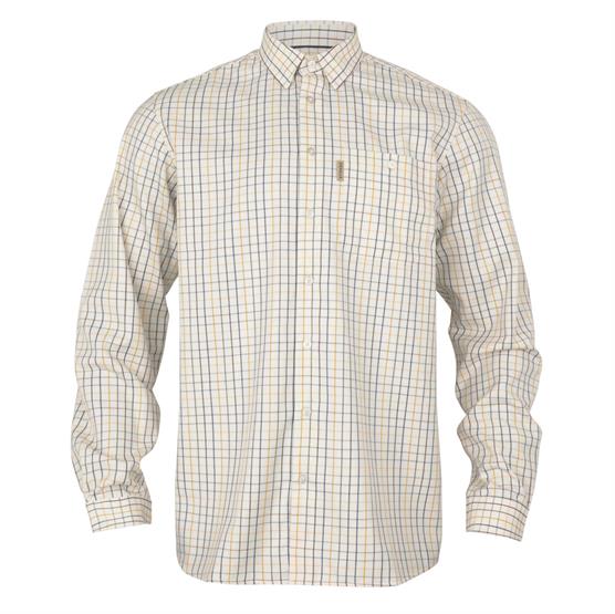 Härkila Haywood Woolblend L/S Shirt Mens, Arrowwood Yellow Check