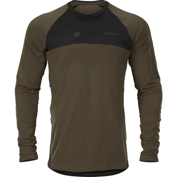 Härkila Heat L/S t-shirt Willow green/Black 4XL