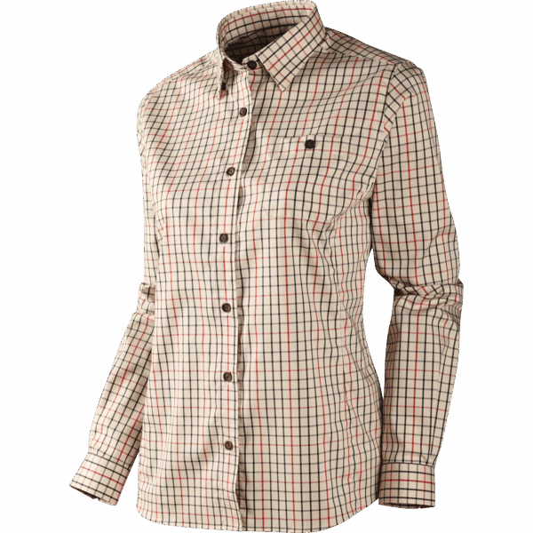 Härkila Lancaster Lady L/S skjorte Red check XL