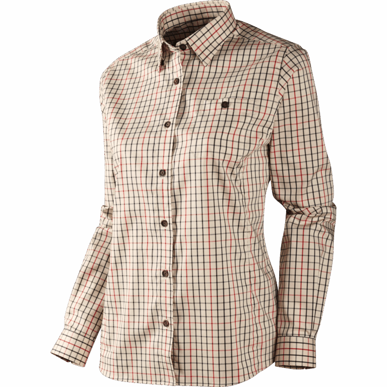 Härkila Lancaster Lady L/S skjorte Red check XL