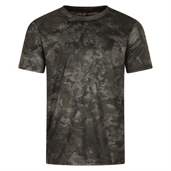 Härkila Noctyx Camo S/S T-Shirt Mens, Axis MSP Black / Black
