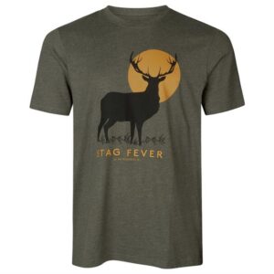 Seeland Stag Fever T-Shirt Mens, Pine Green Melange